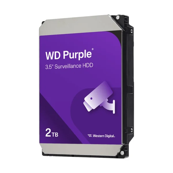 Western Digital Purple 2TB 3.5 Inch SATA 5400RPM Surveillance Internal - Image 2