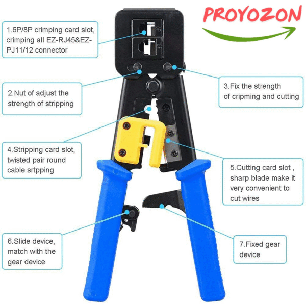 rj45 crimping tool ethernet crimper for cat6 cat5 / rj45 pass through crimping tools