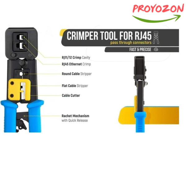 rj45 crimping tool ethernet crimper for cat6 cat5 / rj45 pass through crimping tools